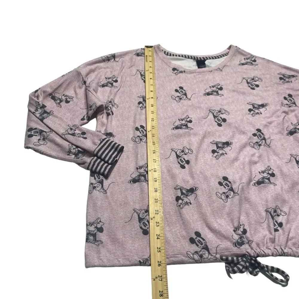 Disney Pajama Loungewear Set Mickey Minnie Mouse Soft Pink Women’s Sz XL - Picture 9 of 16